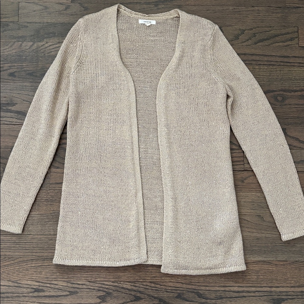 Maurices Beige Open-Front Cardigan